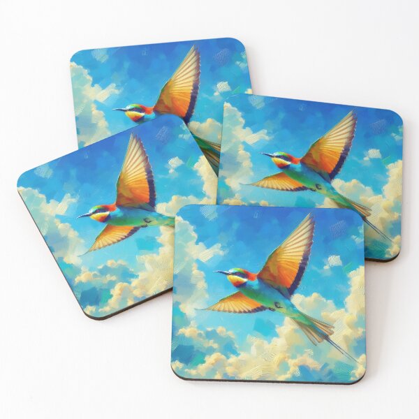 Item preview, Rainbow Bee-eater in flight. designed and sold by ZestArtStudio.
