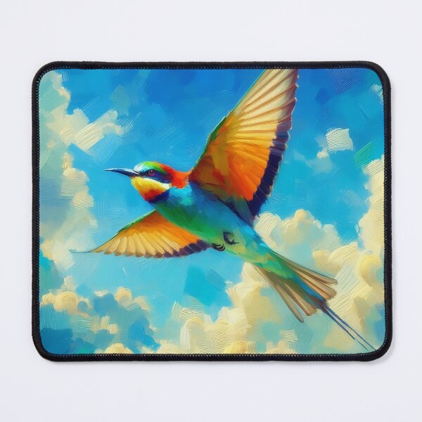Item preview, Rainbow Bee-eater in flight. designed and sold by ZestArtStudio.