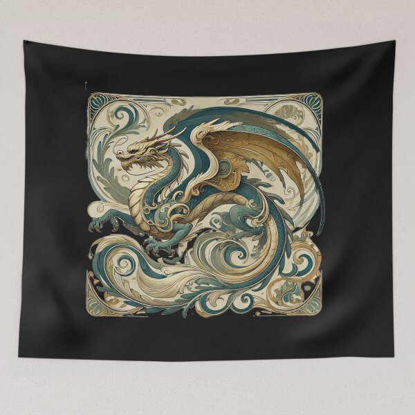 Item preview, Western Dragon Art Nouveau Masterpiece designed and sold by NSB-Design.