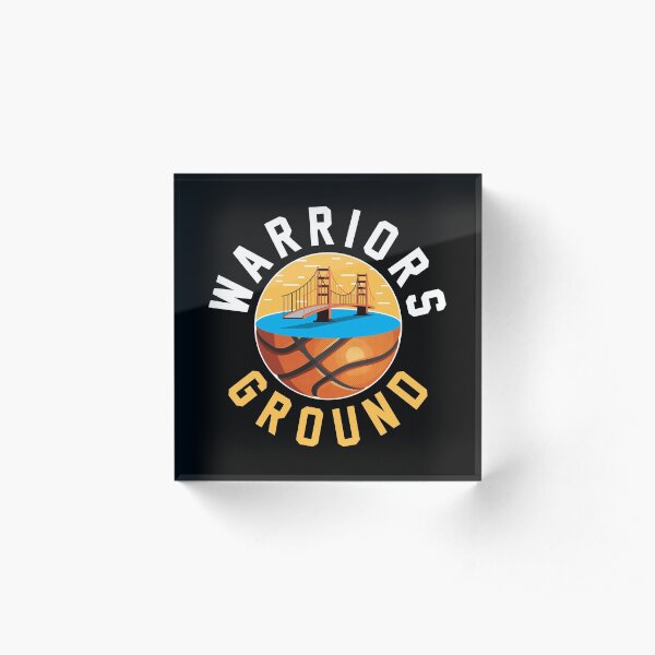 Warriors Ground Fan Support Team Basketball Gift Women Men Acrylic Block