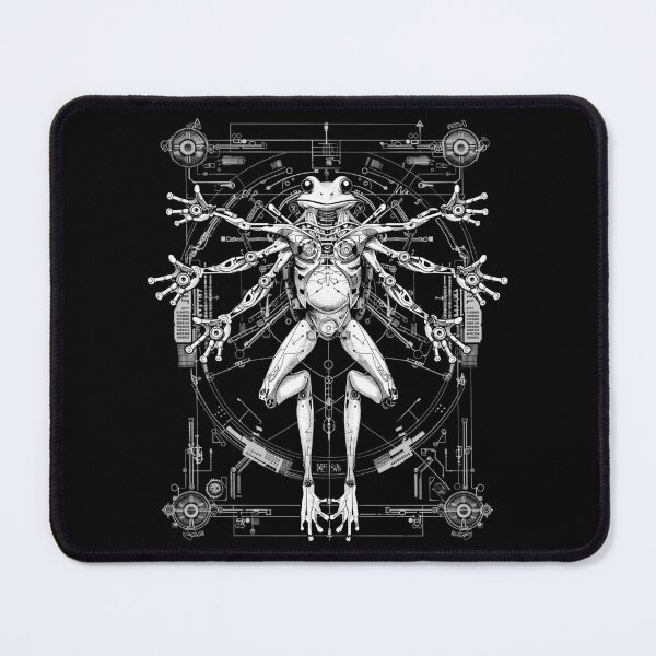Item preview, Sci-Fi Robotic Frog Vitruvian Man Cyberpunk Illustration designed and sold by Darmoks-Geeks.