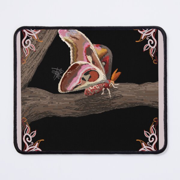 Item preview, Atlas moth pixel art designed and sold by TheMenagerieM.