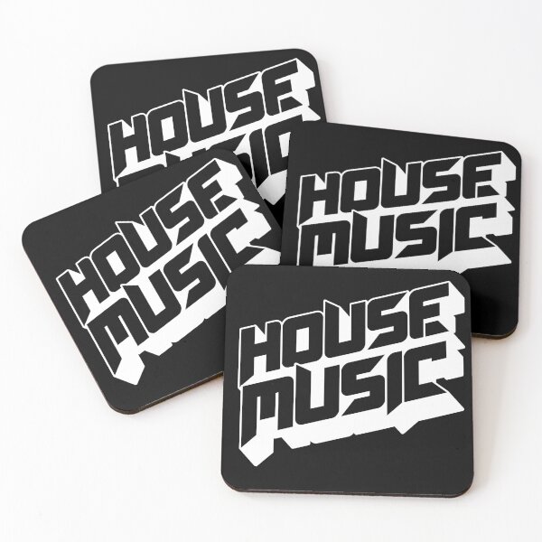 Item preview, HOUSE MUSIC  - Angular Drop Shadow (white)  designed and sold by Discothreadz.