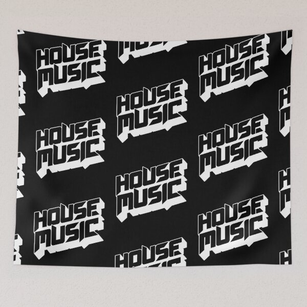 Item preview, HOUSE MUSIC  - Angular Drop Shadow (white)  designed and sold by Discothreadz.