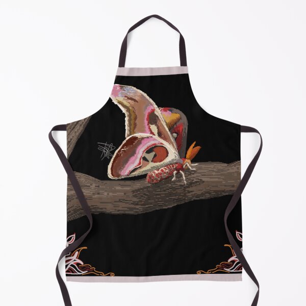 Item preview, Atlas moth pixel art designed and sold by TheMenagerieM.
