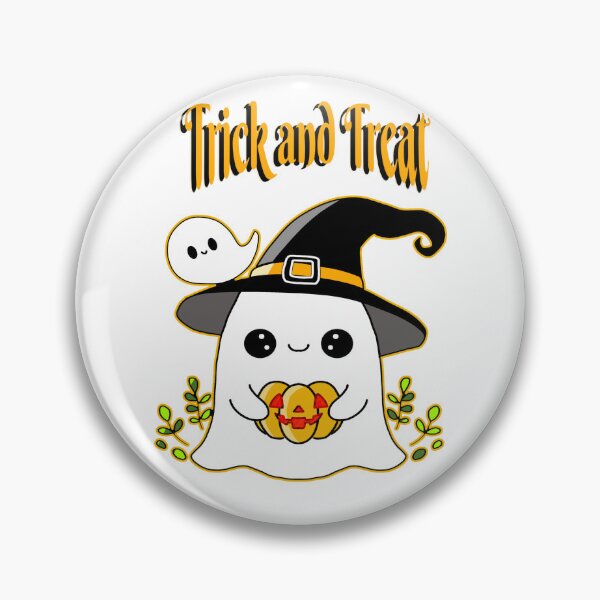 Item preview, Halloween kid ghost Trick and Treat designed and sold by MigWhimsy.