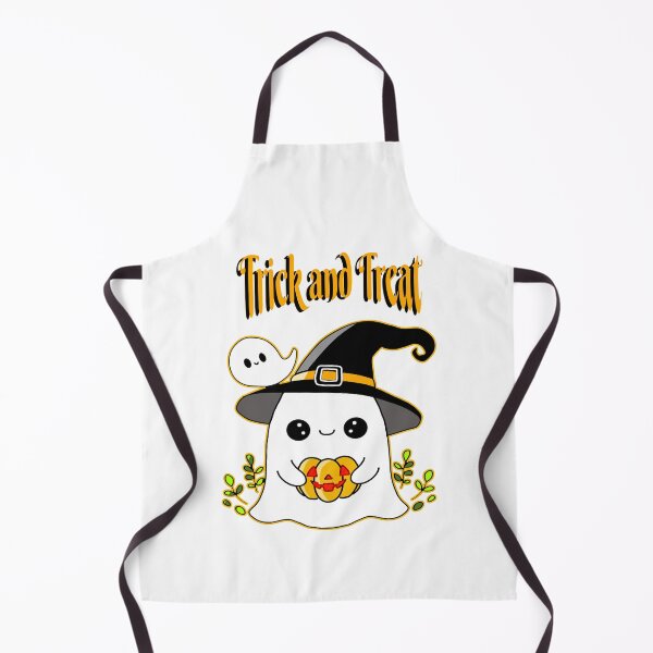 Item preview, Halloween kid ghost Trick and Treat designed and sold by MigWhimsy.