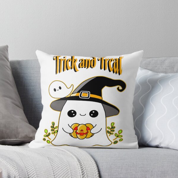 Item preview, Halloween kid ghost Trick and Treat designed and sold by MigWhimsy.