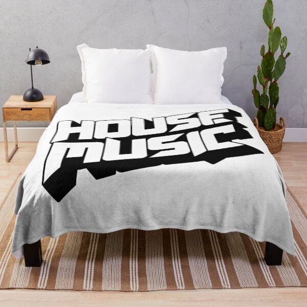 Item preview, HOUSE MUSIC - Angular Drop Shadow (black) designed and sold by Discothreadz.