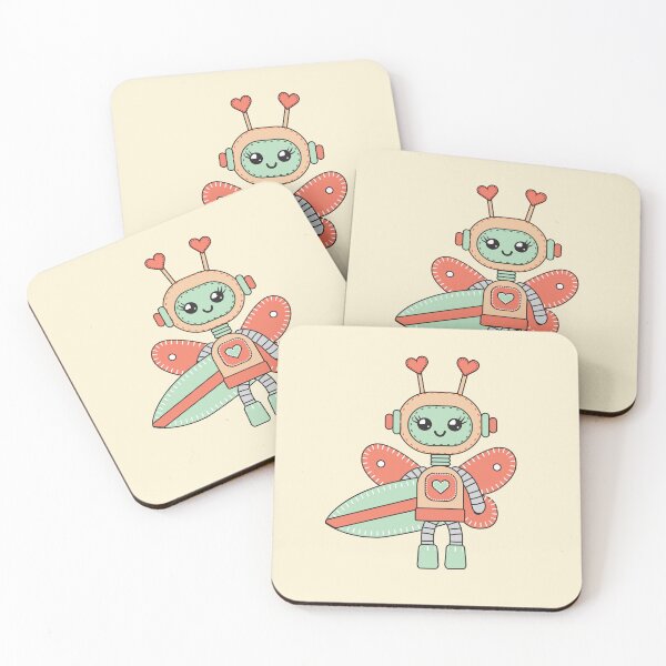Item preview, Retro Robot Surfer Fairy designed and sold by TheGlitchStitch.
