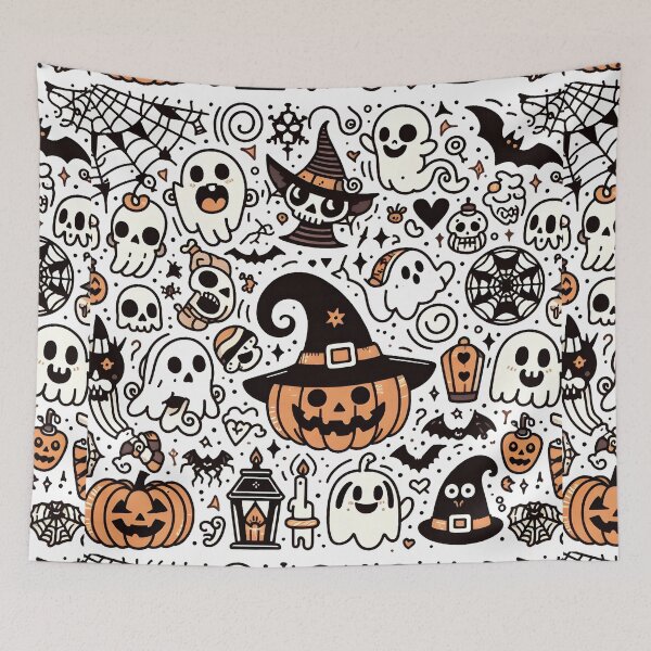 Item preview, Halloween Doodle Dream designed and sold by Thai Vibe Studio.