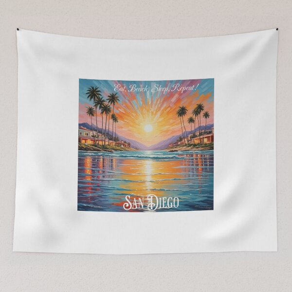Item preview, Eat, Beach, Sleep, Repeat, San Diego designed and sold by IronicalDesigns.