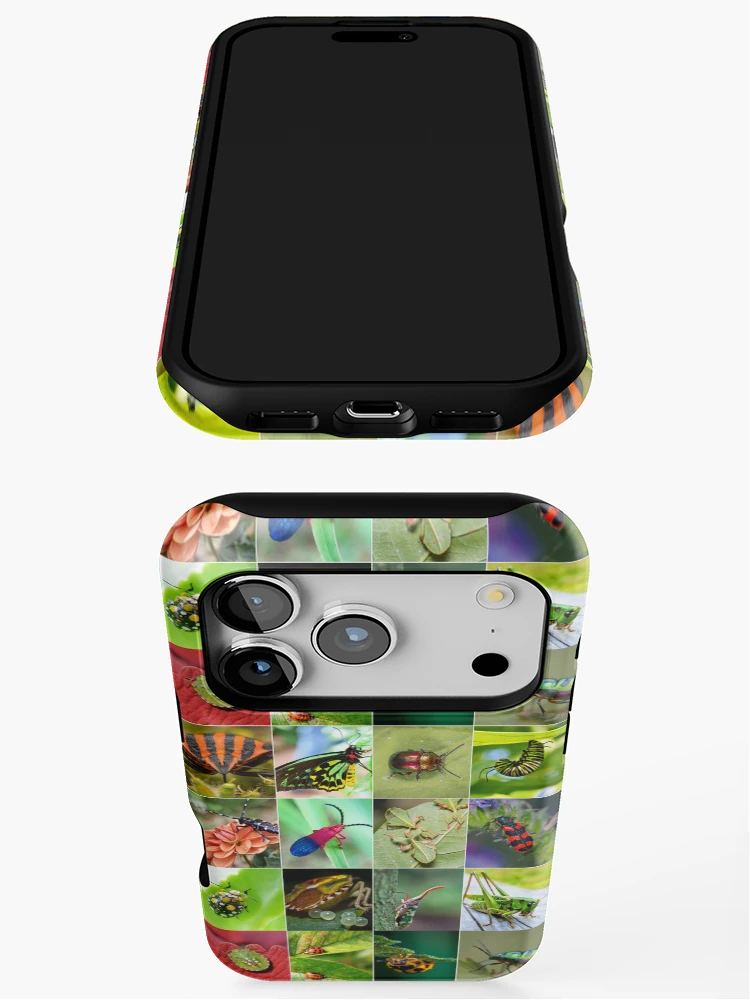 Thumbnail 3 of 4, iPhone Case, Colorful Insects Photo Collage designed and sold by ColorfulPrints.