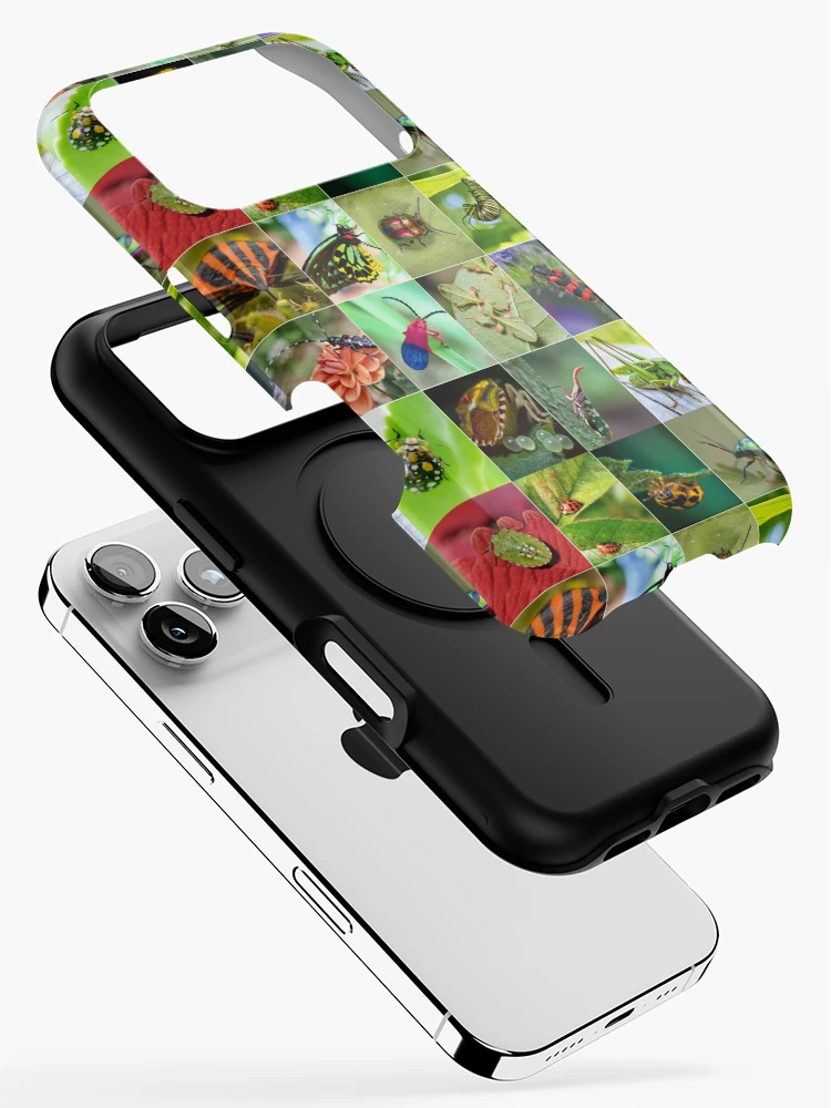 Thumbnail 2 of 4, iPhone Case, Colorful Insects Photo Collage designed and sold by ColorfulPrints.