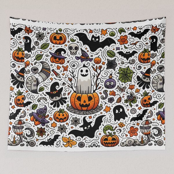 Item preview, Halloween Doodle Land designed and sold by Thai Vibe Studio.