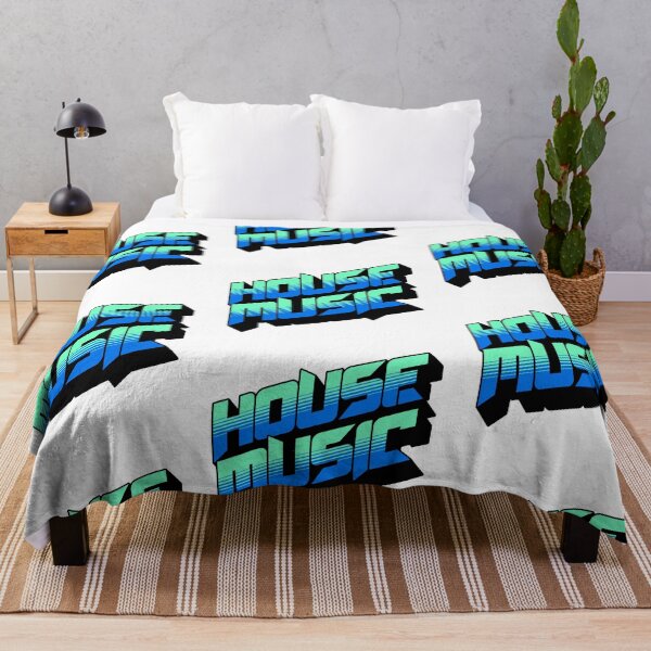 Item preview, HOUSE MUSIC - Angular Drop Shadow (mint/blue/black) designed and sold by Discothreadz.