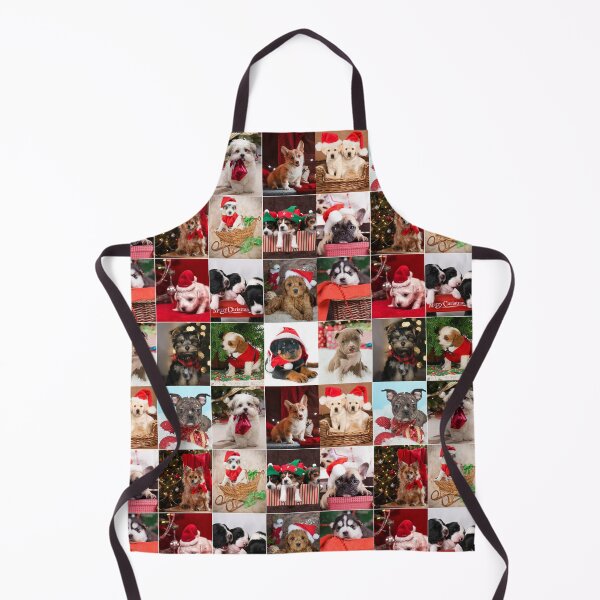 Item preview, Cute Puppy Christmas Photo Collage designed and sold by ColorfulPrints.