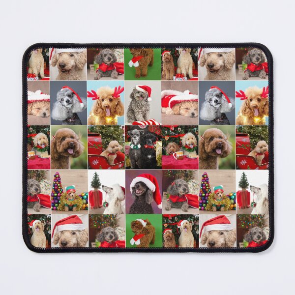Item preview, Christmas Poodles Photo Collage designed and sold by ColorfulPrints.