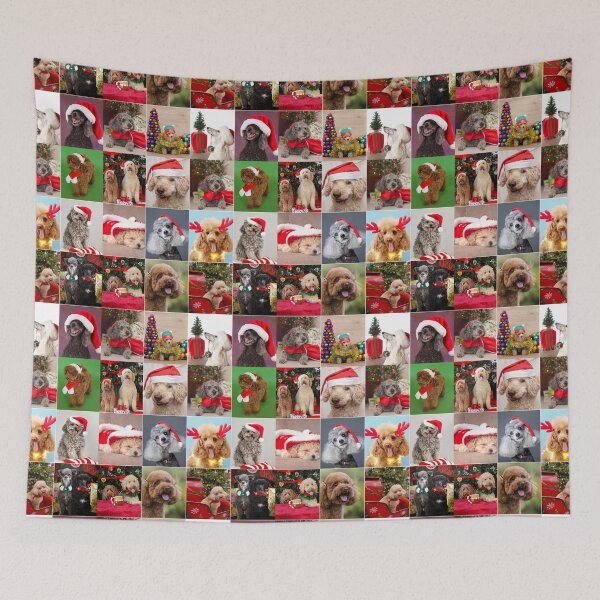Item preview, Christmas Poodles Photo Collage designed and sold by ColorfulPrints.