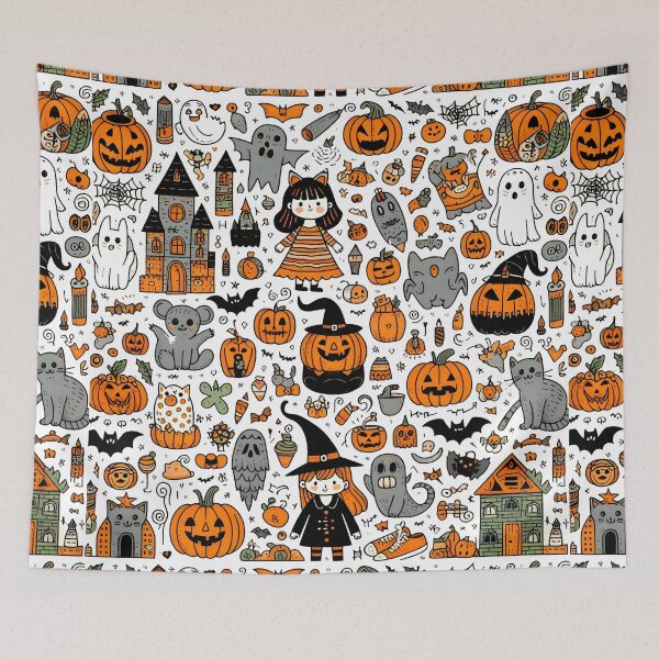 Item preview, Halloween Doodle Kingdom designed and sold by Thai Vibe Studio.