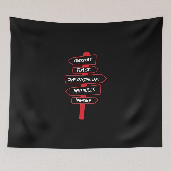 Item preview, Horror Movie Vacation Road Direction designed and sold by Cine Store Merch.