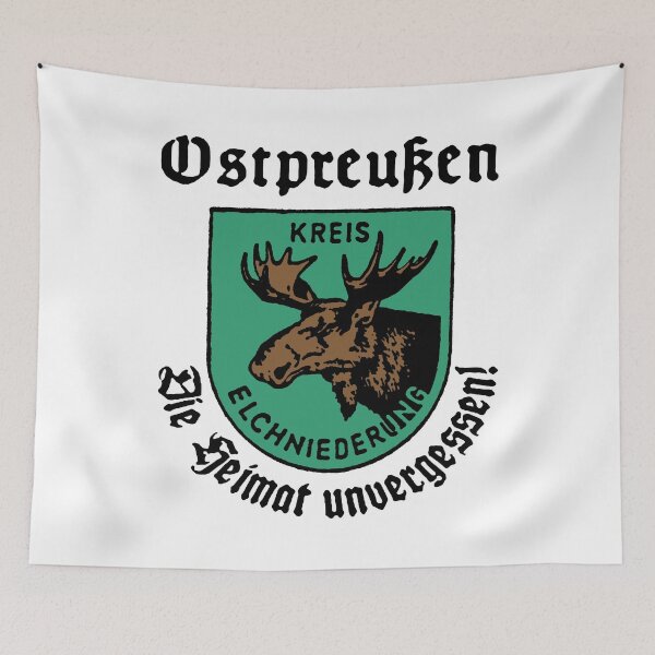 Item preview, Homeland Elchniederung is unforgettable; East Prussia; designed and sold by StickerApe.