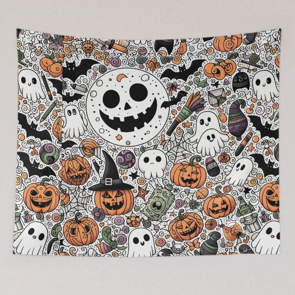 Item preview, Halloween Doodle Paradise designed and sold by Thai Vibe Studio.