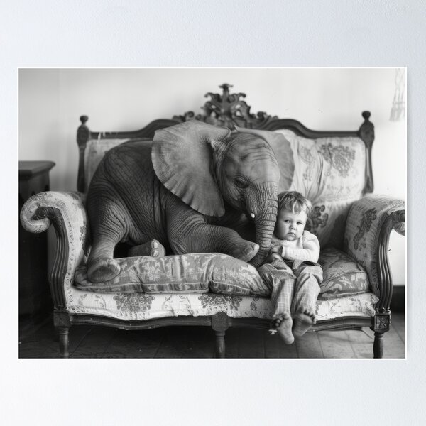 Item preview, Baby Elephant + Sofa designed and sold by the-ua-store.