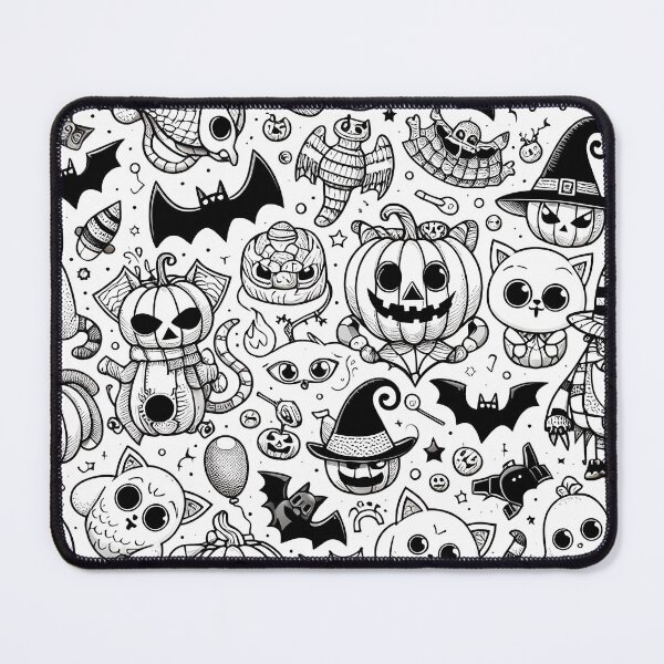 Item preview, Haunted Halloween Doodle designed and sold by Thai Vibe Studio.