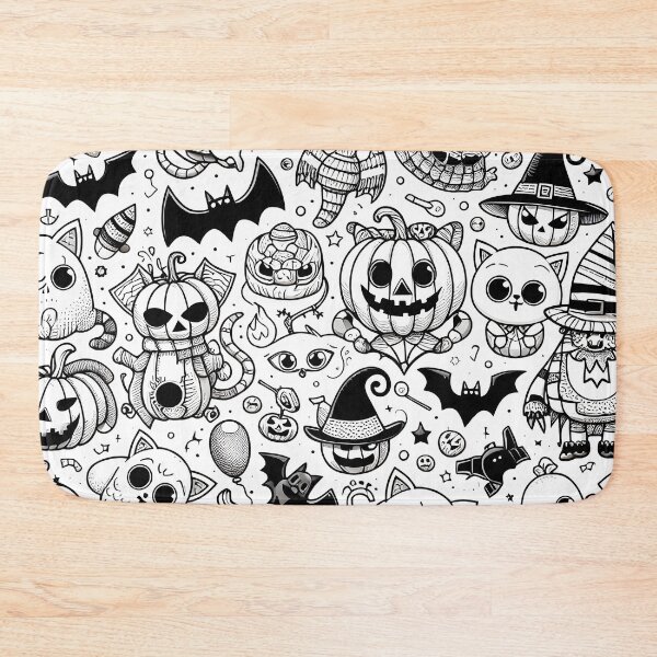 Item preview, Haunted Halloween Doodle designed and sold by Thai Vibe Studio.