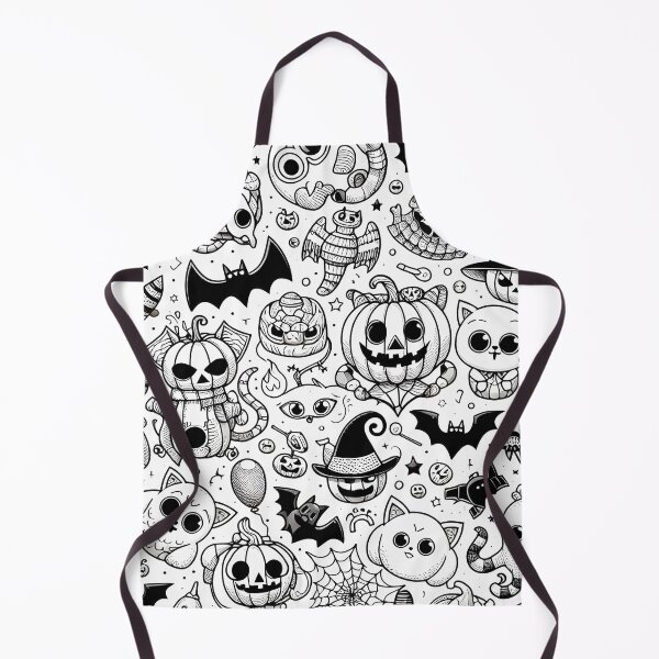 Item preview, Haunted Halloween Doodle designed and sold by Thai Vibe Studio.