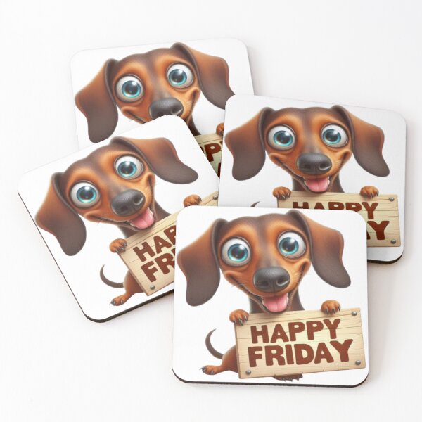 Item preview, Happy friday, Dachshund dog. designed and sold by Nahas2020.