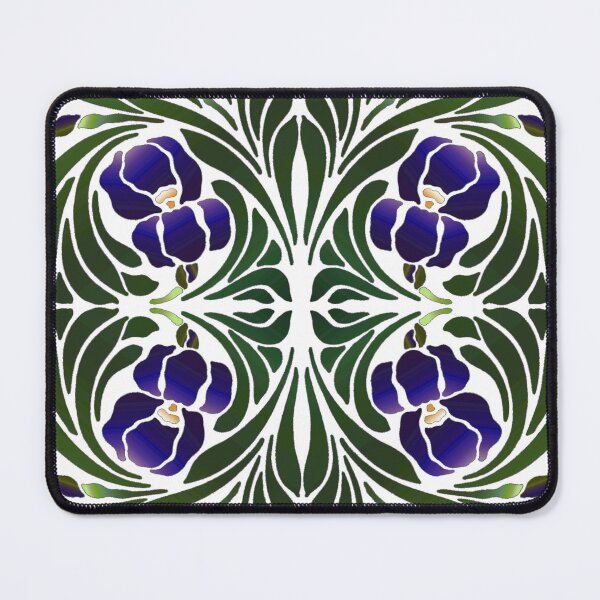 Item preview, Art Nouveau Iris Tile- drk purple designed and sold by HausHatfield.