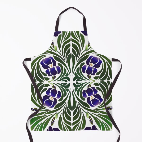 Item preview, Art Nouveau Iris Tile- drk purple designed and sold by HausHatfield.