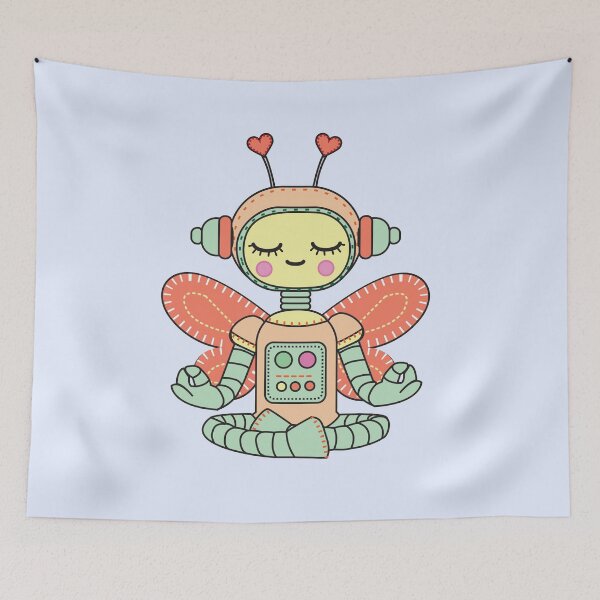 Aperçu de l'œuvre Robots rétro : Fée méditante créée et vendue par TheGlitchStitch.