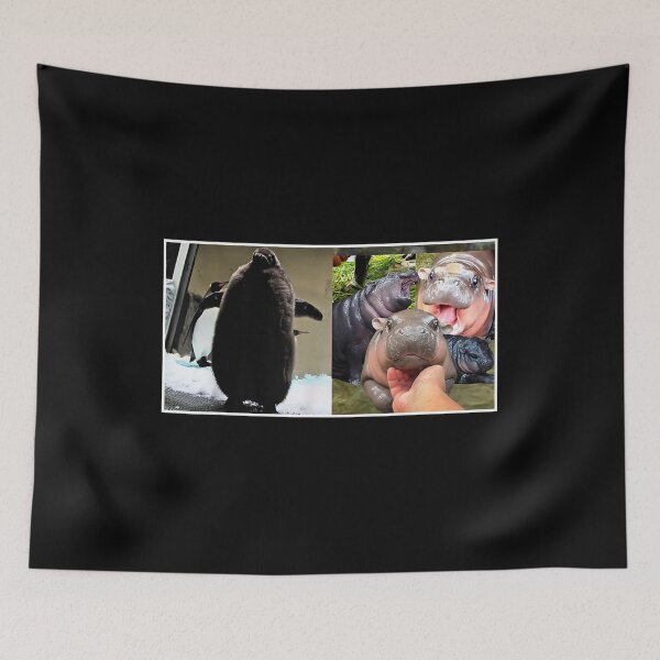 Item preview, Moo Deng Hippo and Baby Penguin Pesto designed and sold by canva-scharmco.