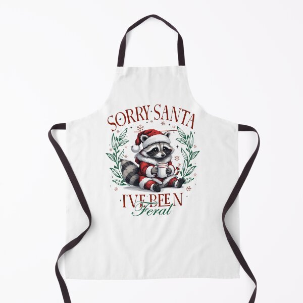 Item preview, Raccoon Christmas Sorry Santa I've Been Feral designed and sold by vintagearttee.