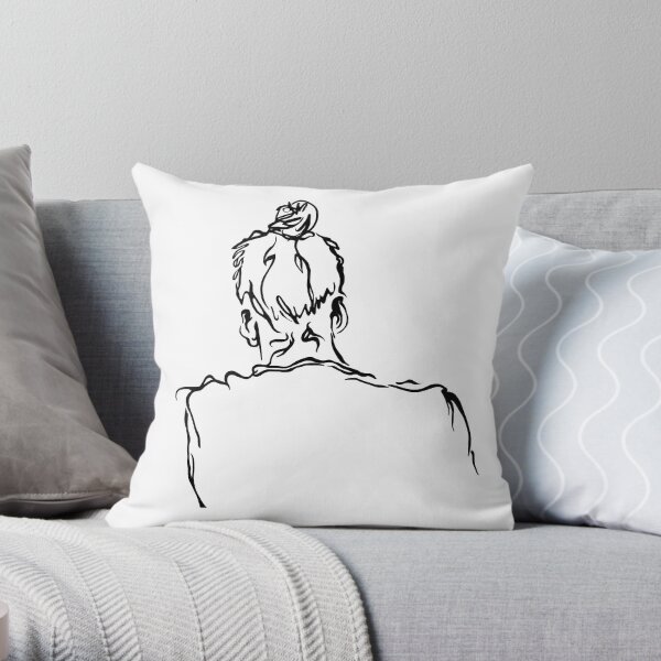 Portrait Sketch Throw Pillow