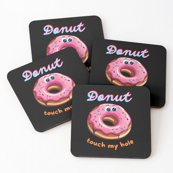 Item preview, Funny Donut T-Shirt – Cheeky Cartoon Donut Graphic Tee with Witty 'Donut Touch My Hole' Pun – Humorous Food Lover  designed and sold by mkzmerch.