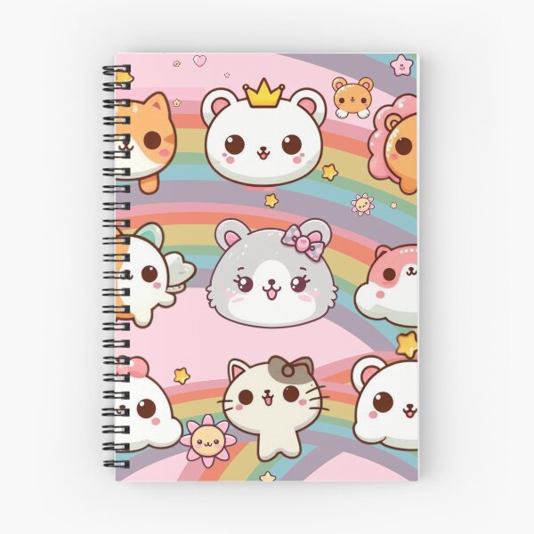Item preview, Kawaii Frying the rainbow cover book designed and sold by FelicoDesign.