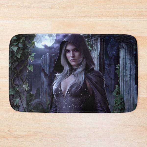 Item preview, Arcane Sorceress with Magic Book in Moonlit Ruins designed and sold by ZetaDream.