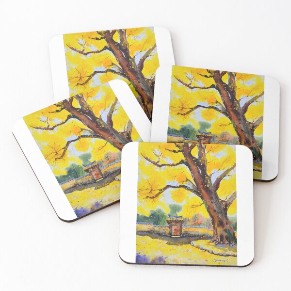 Item preview, Beautiful Korean autumn, ginkgo. designed and sold by Jennywatercolor.