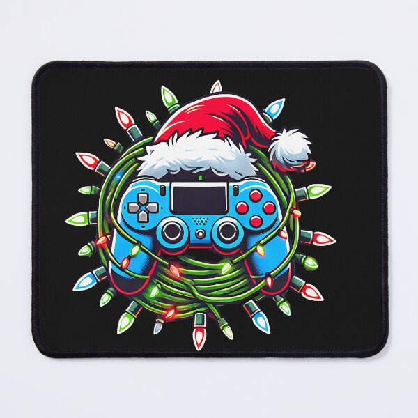 Item preview, Christmas Lights Gaming Controller with Santa Hat for Gamers designed and sold by Nalin-Design.
