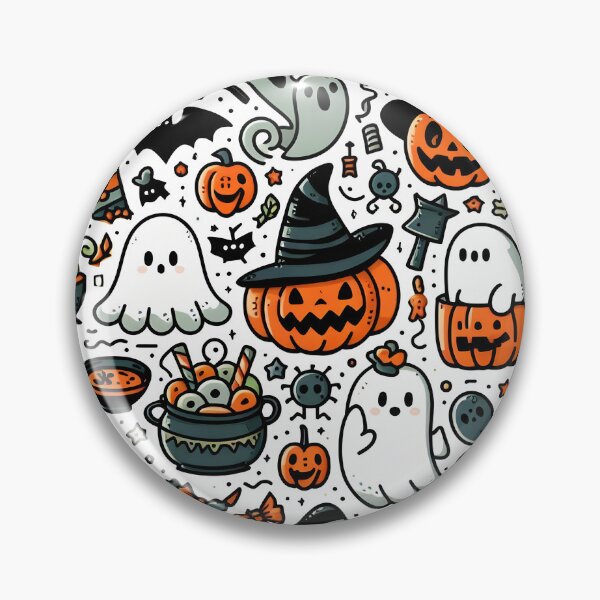 Item preview, Halloween Ghostly Doodle designed and sold by Thai Vibe Studio.