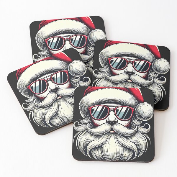 Artikelvorschau, Santa Claus in Cool Shades – Trendy Christmas Spirit entworfen und verkauft von Nalin-Design.