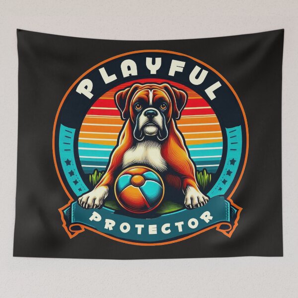 Item preview, Playful Protector: The Energetic Boxer designed and sold by communedesigns.