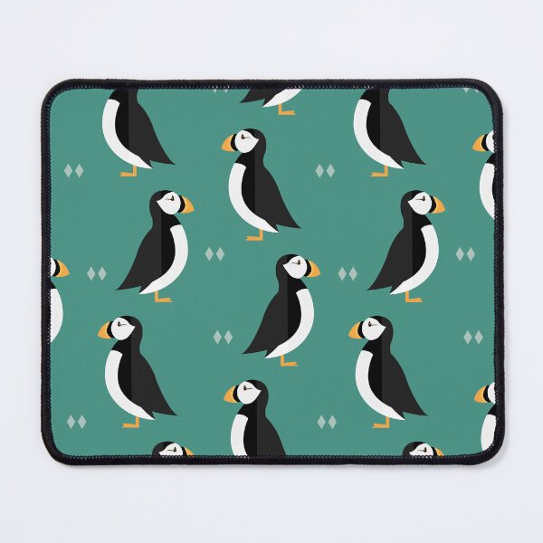 Item preview, Puffins on blue designed and sold by reneesillus.