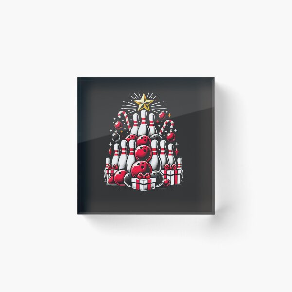 Item preview, Bowling Christmas Tree with Pins and Balls Holiday Fun designed and sold by Nalin-Design.