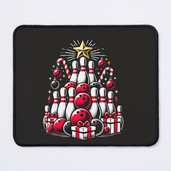 Item preview, Bowling Christmas Tree with Pins and Balls Holiday Fun designed and sold by Nalin-Design.