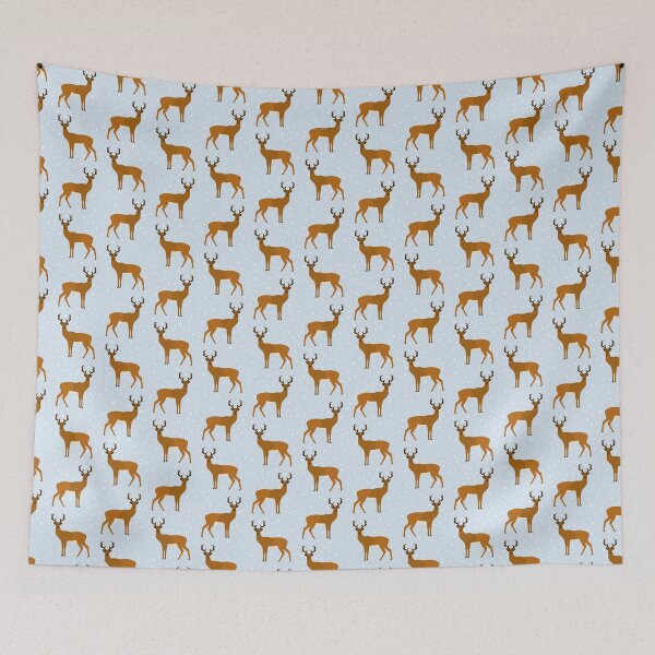 Item preview, Reindeer on blue designed and sold by reneesillus.